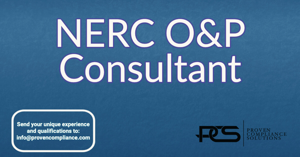 NERC O&P Consultant